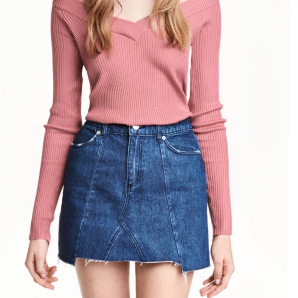 H&M Short Denim Skirt Us 10